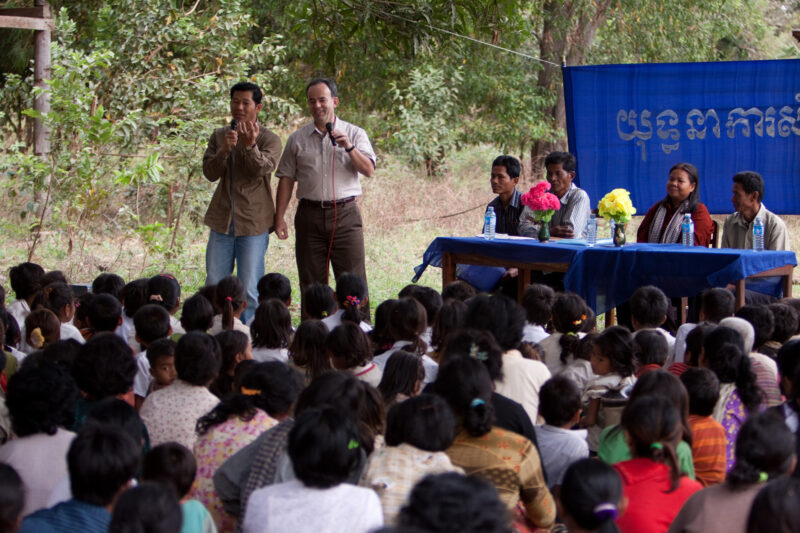 Learning about Health — Village group listens to lecture on health and sanitation sposored by ADRA — Cambodia, ADRA, Reflect, group, education