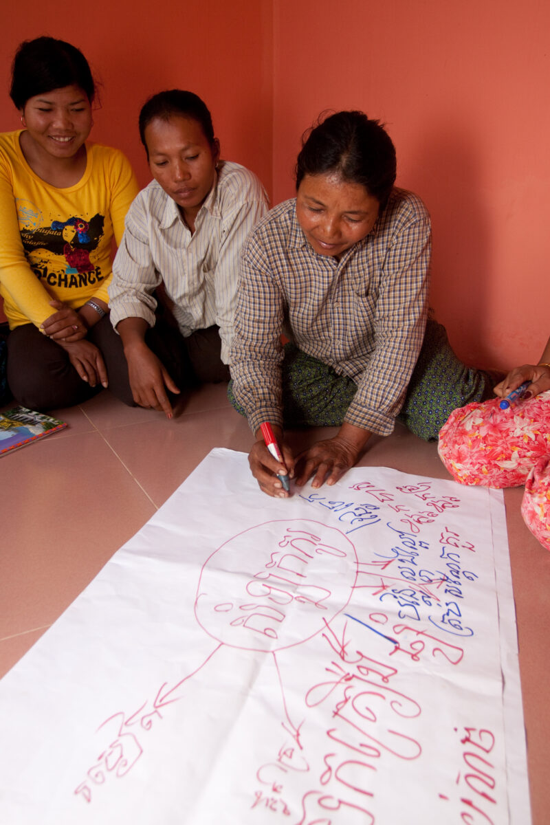 Learning Life Skills — Villagers living in remote regions of Cambodia learn litteracy, income generation, agriculture, and life skills in a "reflect" group p...