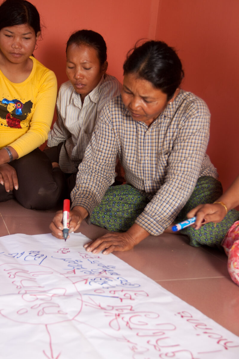 Learning Life Skills — Villagers living in remote regions of Cambodia learn litteracy, income generation, agriculture, and life skills in a "reflect" group p...