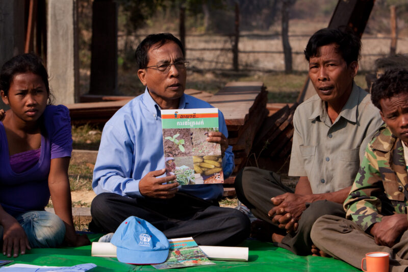 Teaching Agricultural Skills — Villagers living in remote regions of Cambodia learn litteracy, income generation, agriculture, and life skills in a "reflect"...