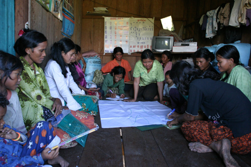 Learning Life Skills — Villagers living in remote regions of Cambodia learn litteracy, income generation, agriculture, and life skills in a "reflect" group p...