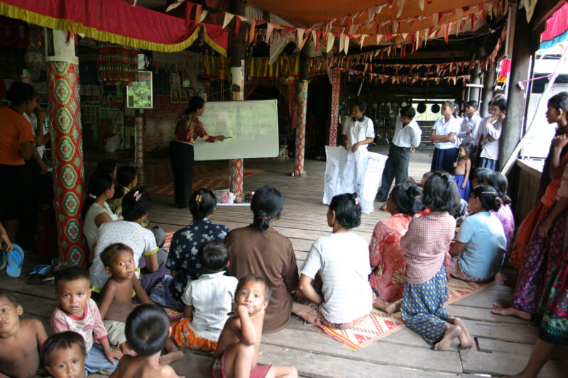 Learning Life Skills — Villagers living in remote regions of Cambodia learn litteracy, income generation, agriculture, and life skills in a "reflect" group p...