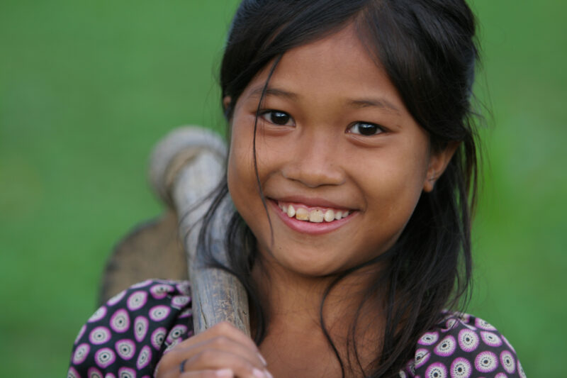 Girl with Hoe in Cambodia — Cambodia