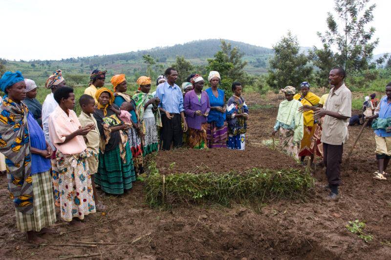 Learning to Compost in Rwanda — Villagers in Rwanda learn how to make their own fertalizer by composting. — Africa, Rwanda, composting, agricultural instruct...