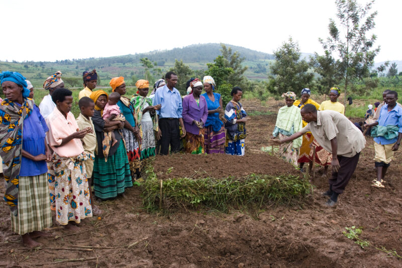 Learning to Compost in Rwanda — Villagers in Rwanda learn how to make their own fertalizer by composting. — Africa, Rwanda, composting, agricultural instruct...
