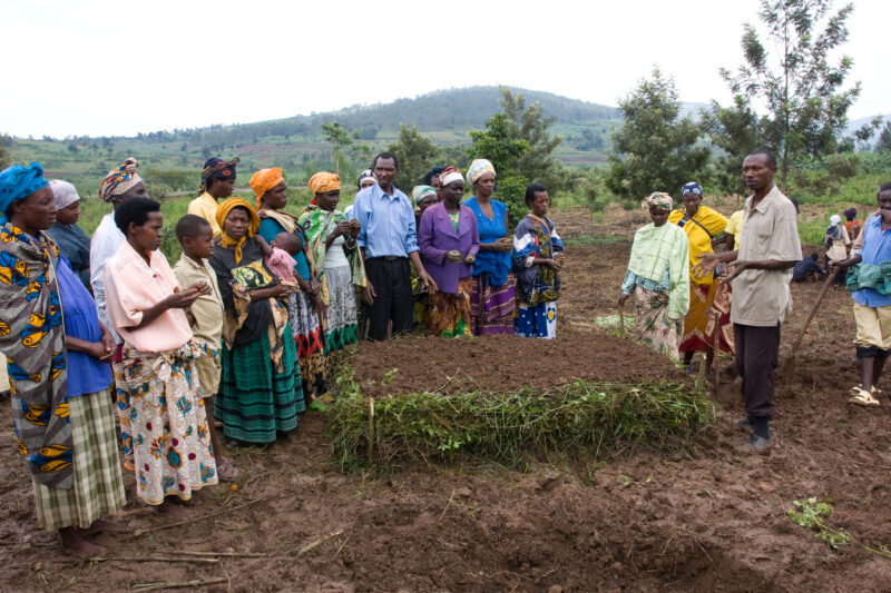 Learning to Compost in Rwanda — Villagers in Rwanda learn how to make their own fertalizer by composting. — Africa, Rwanda, composting, agricultural instruct...