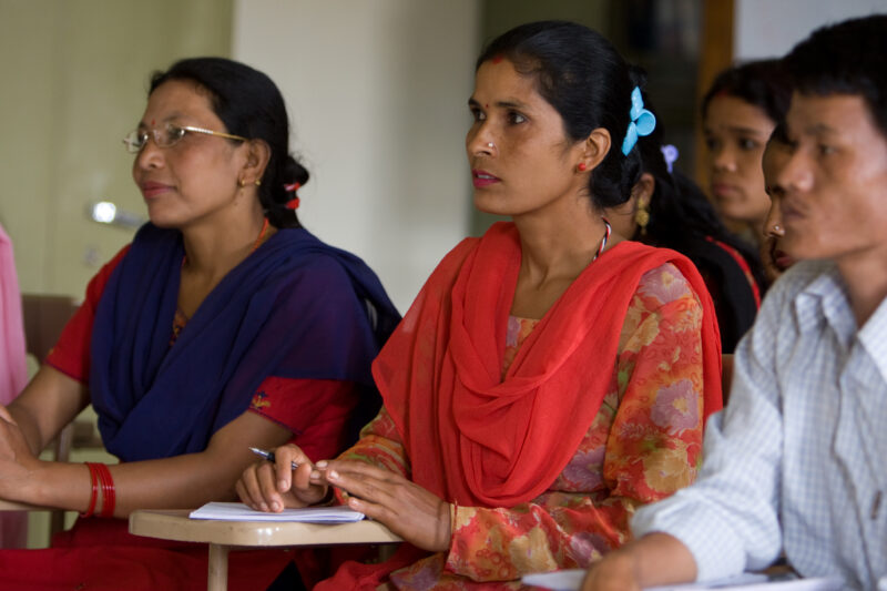 Adult Education in Nepal — Adults who had to drop out of school early go back to school to learn Economic, health and and Income generating skills. — Adult E...