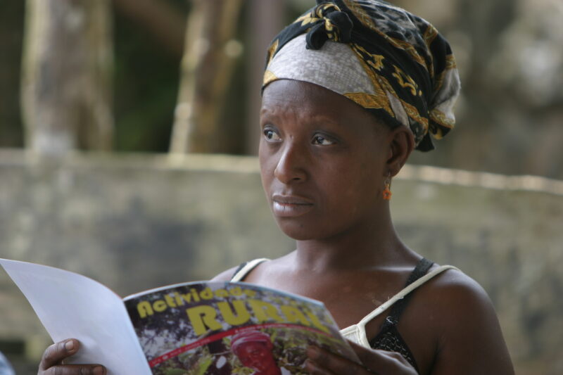 Health Education in Sau Tome, Africa — Attending health education training, villagers in remote regions of Sau Tome are learning basic principles of health a...