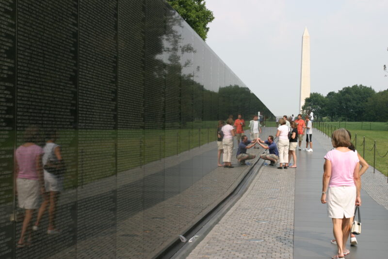 The Wall — Vietnam War Memorial in Washington, DC — United States, Washington, USA, District of Columbia, Vietnam War Memorial