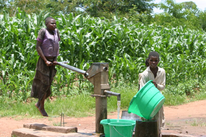 Collecting Water in malawi — Malawi, Africa, collecting water, water pumps