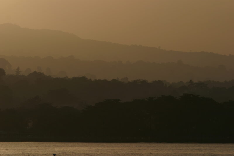 Sunset in Sao Tome — Stock Images of Sao Tome, the capital city of Sao Tome and Principe, Africa — Sao Tome, Africa, City of, Capital