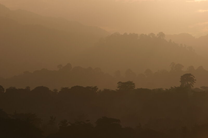 Sunset in Sao Tome — Stock Images of Sao Tome, the capital city of Sao Tome and Principe, Africa — Sao Tome, Africa, City of, Capital