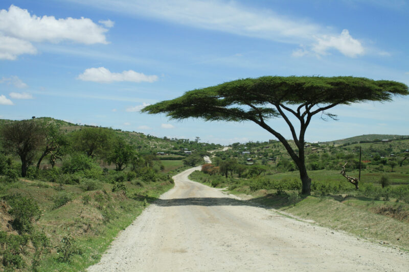 Road in Tanzania — Tanzania, Africa, Poverty, Development, Hanang