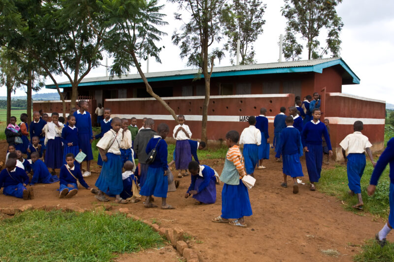 Sanatation at School — Students at an Elementary school in the Hanang district of Tanzania, Africa — ADRA, Africa, Development, Poverty, Tanzania