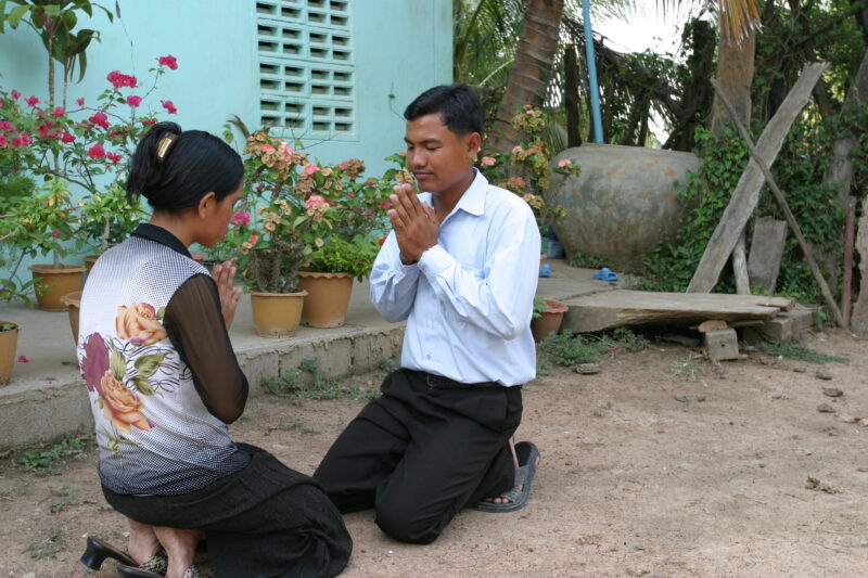 Praying Couple — Seventh-day Adventist Christians in the country of Cambodia, in prayer. — Cambodia, Seventh-day Adventist, Adventist, Christian, prayer