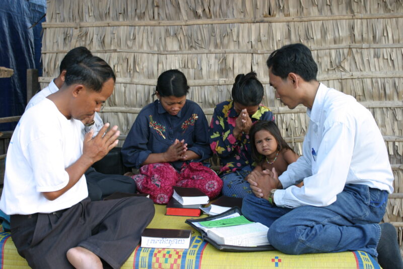 Christians Pray — Christians in Cambodia pray at their Bible study group — Cambodia, Seventh-day Adventist, Adventist, Christian, prayer