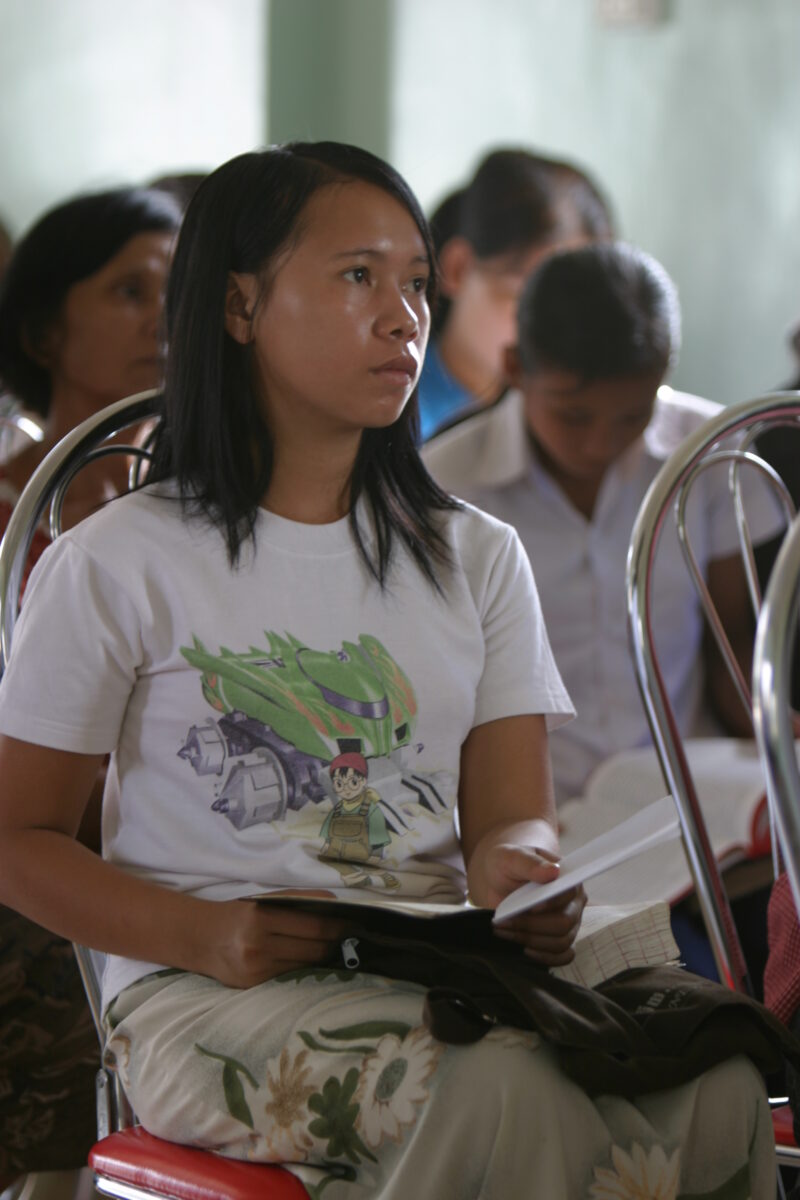 Worship in Church — Adventist Christians meet for Bible study and worship at their Church in Cambodia. — Cambodia, Seventh-day Adventist, Adventist, Christia...