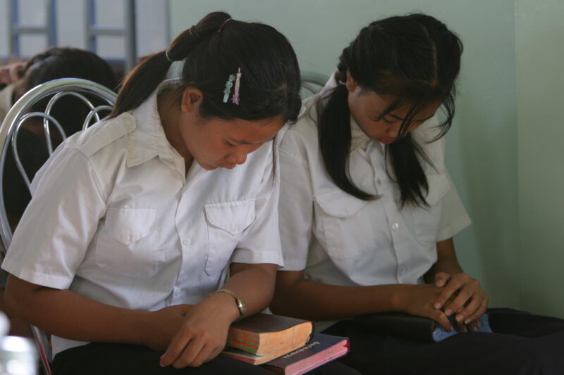 Worship in Church — Adventist Christians meet for Bible study and worship at their Church in Cambodia. — Cambodia, Seventh-day Adventist, Adventist, Christia...