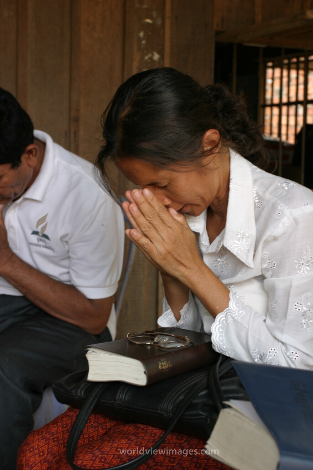 People Praying in Cambodia