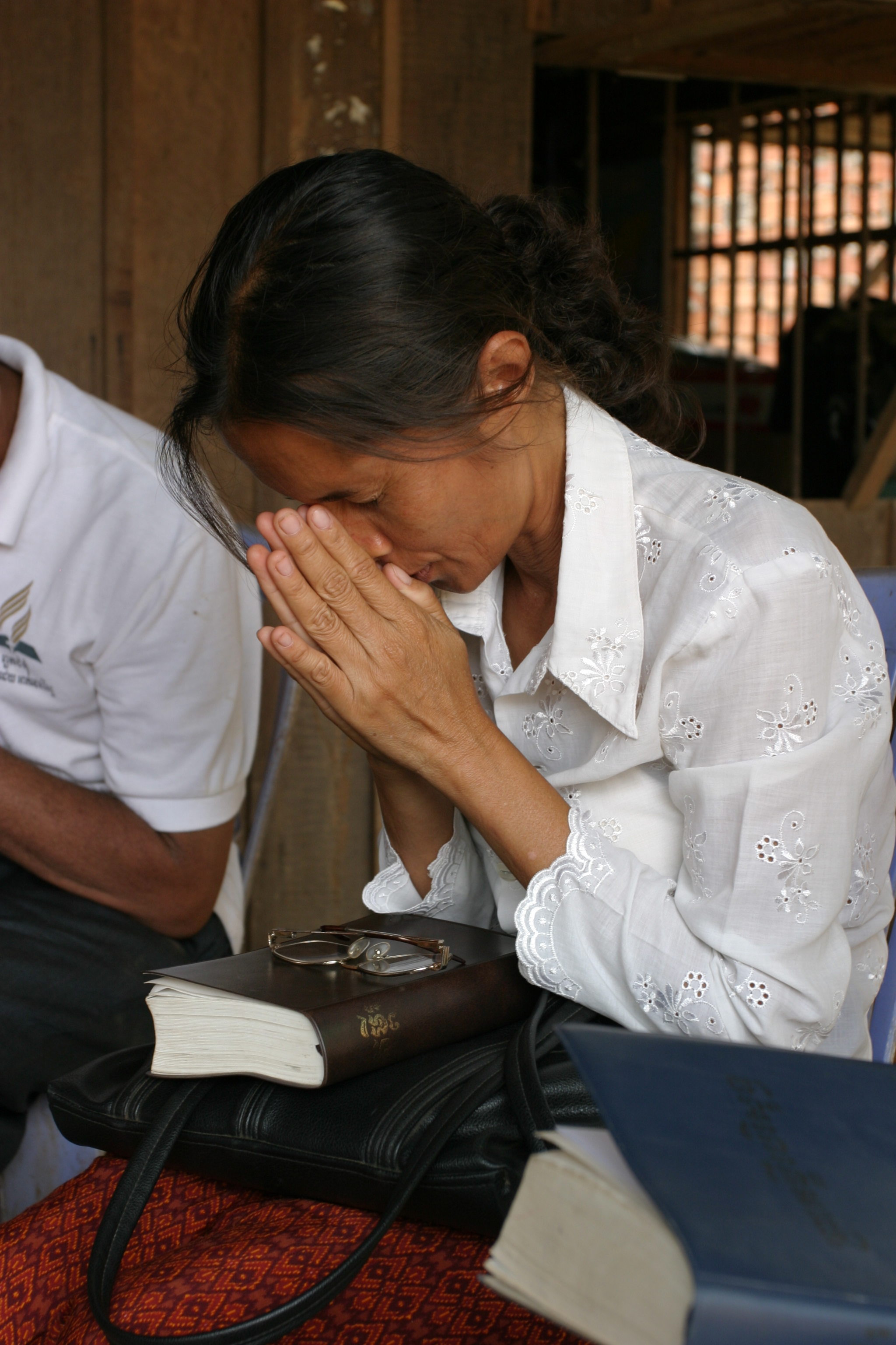 People Praying in Cambodia