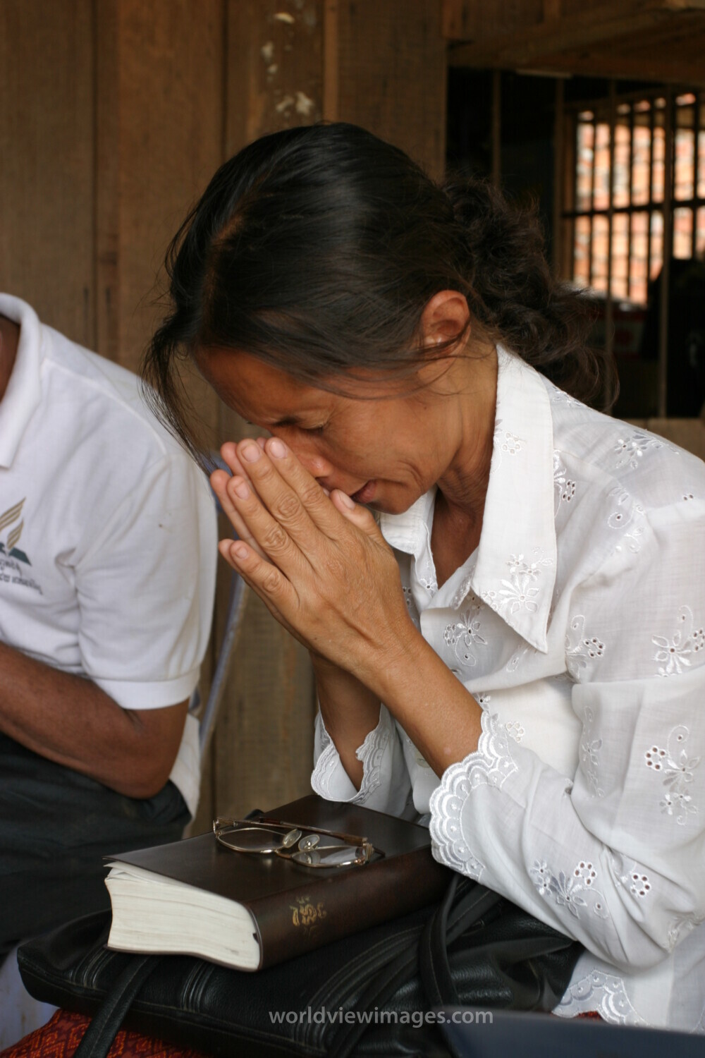 People Praying in Cambodia