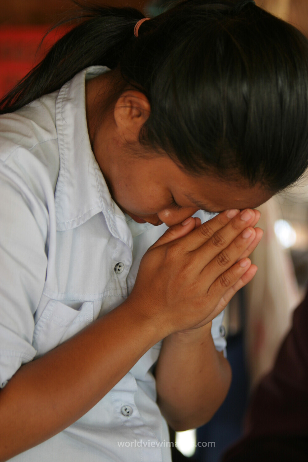 People Praying in Cambodia