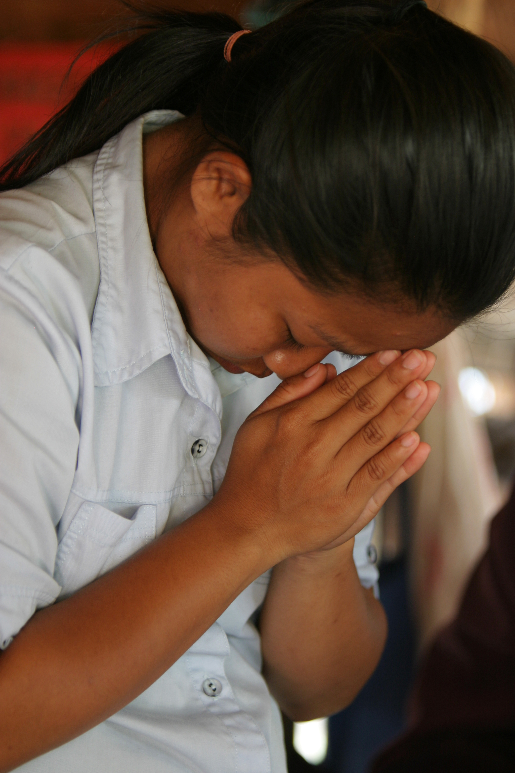 People Praying in Cambodia