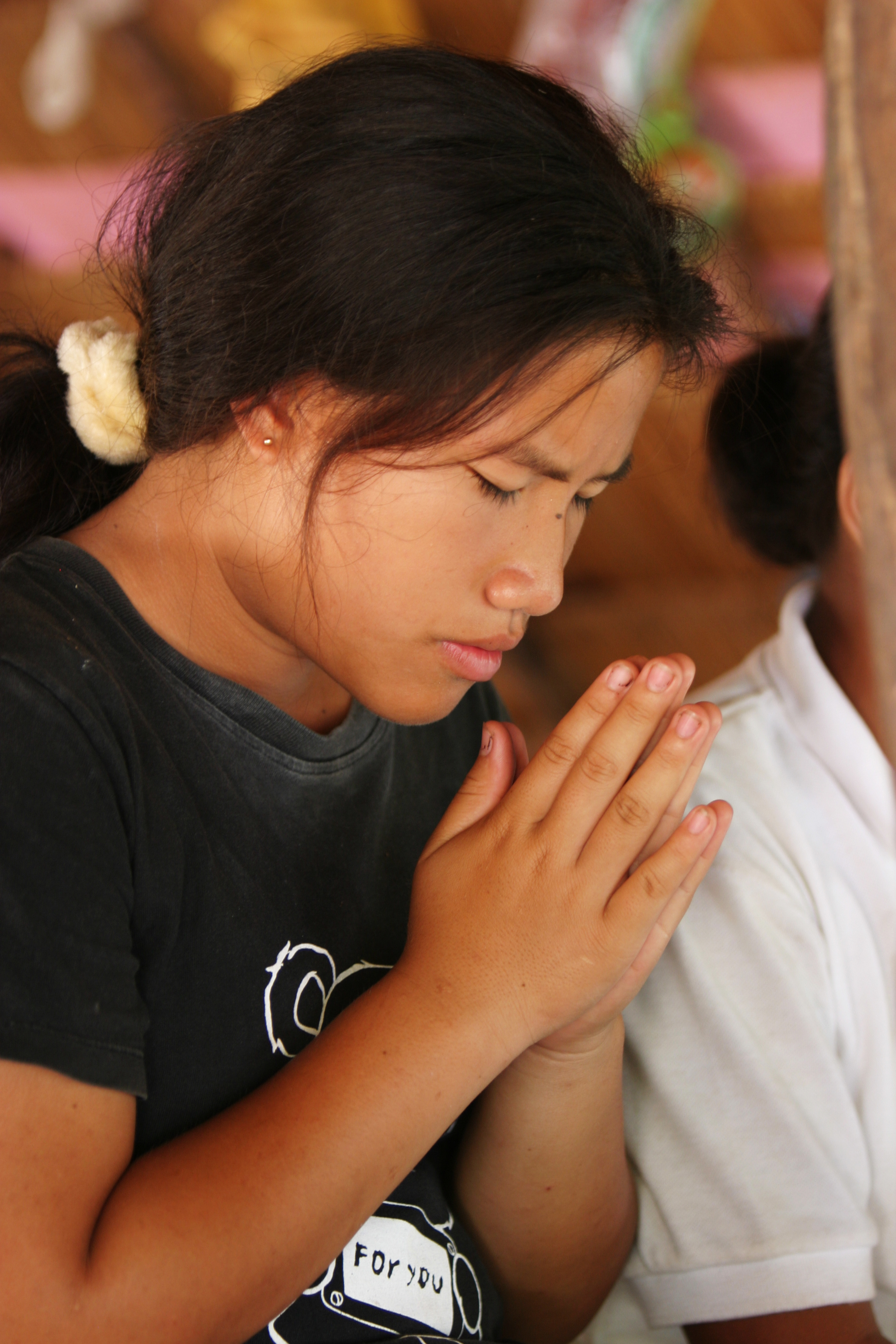 People Praying in Cambodia