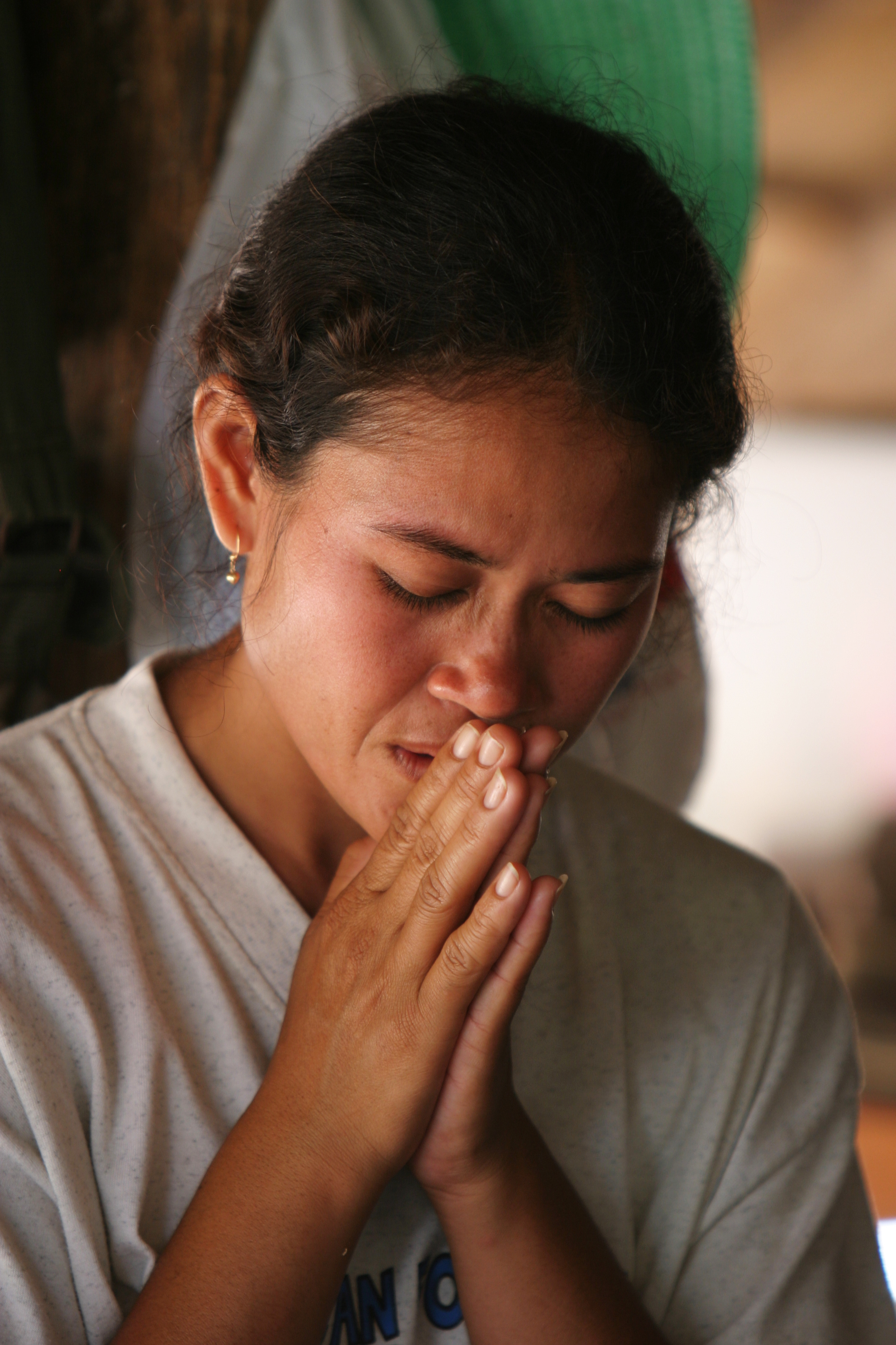 People Praying in Cambodia