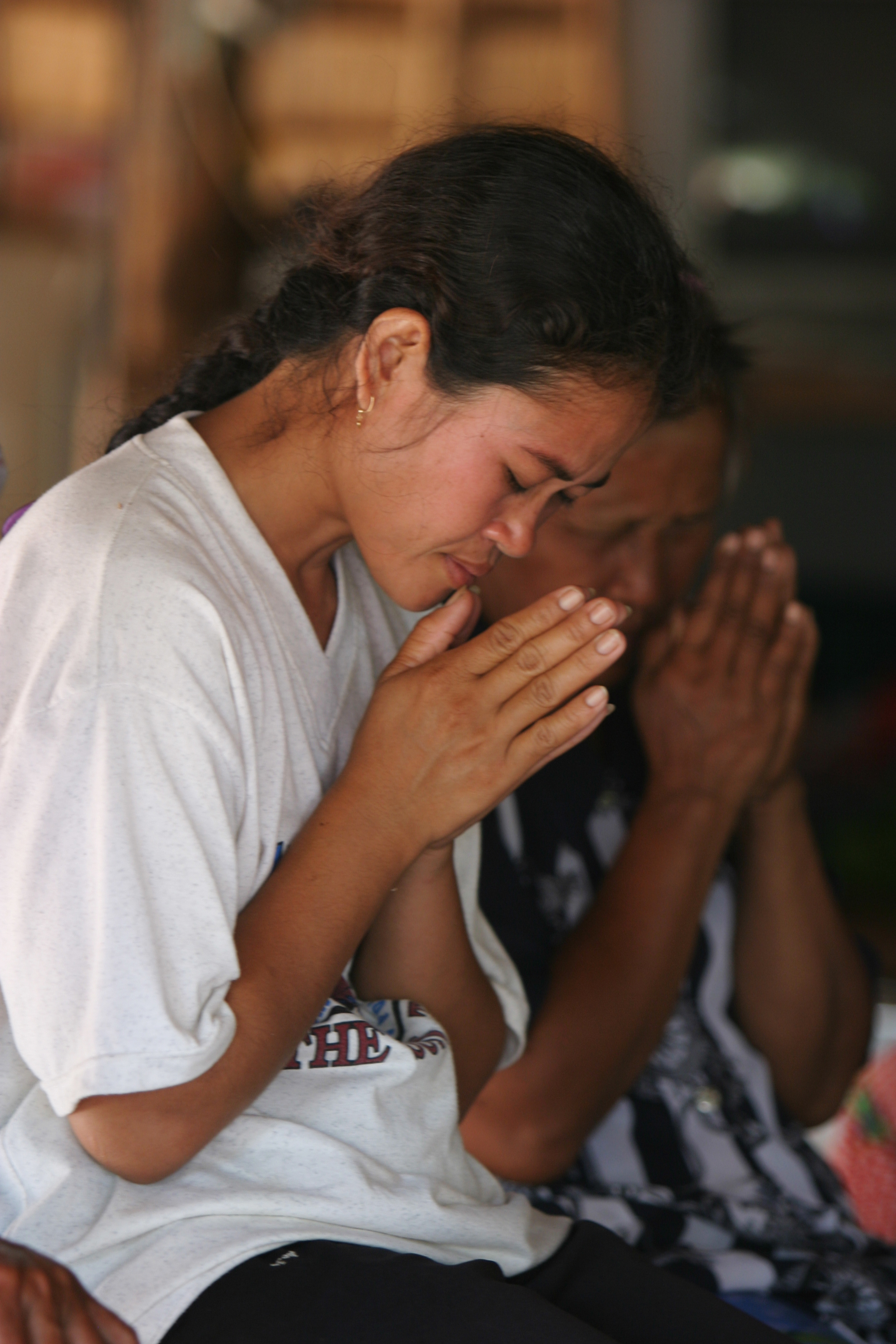 People Praying in Cambodia