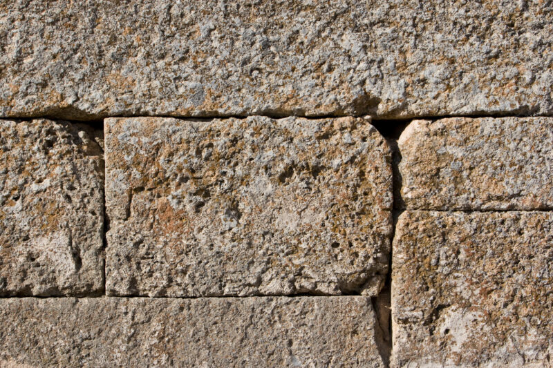 Stone Wall — Archaeology, Jordan, rock, block, texture