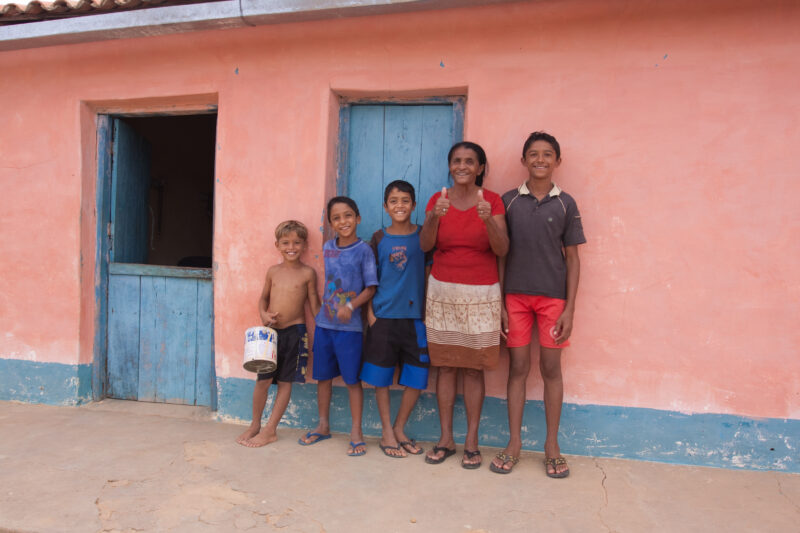 Family in Brazil — Poor family living in a desert region of Brazil are thankful for the help they have received from ADRA. — Brazil, South America