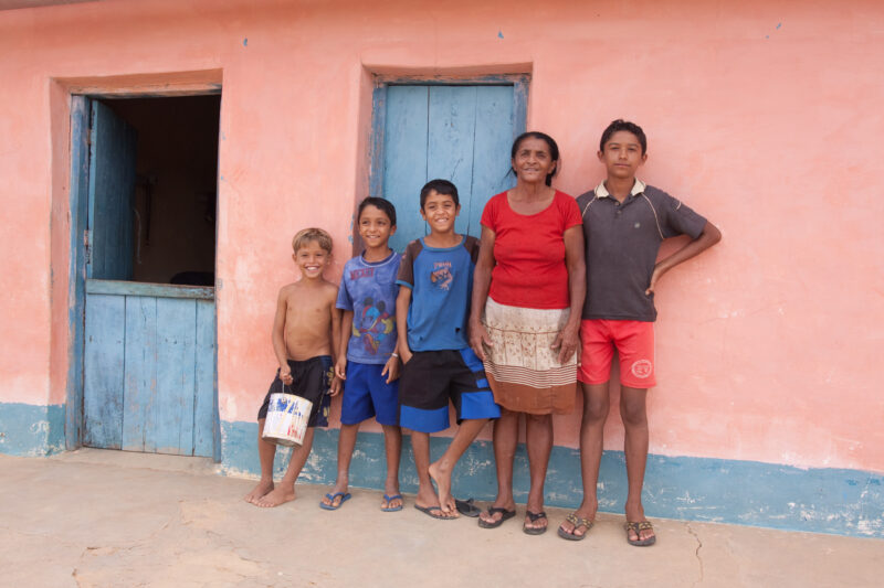 Family in Brazil — Poor family living in a desert region of Brazil are thankful for the help they have received from ADRA. — Brazil, South America