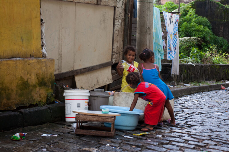 Children in Poverty — Children living in a poor district of Salvador, Brazil. — Brazil, South America, Children, Preschool, daycare
