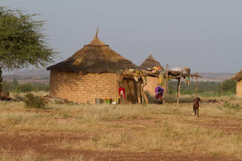 Rural Village Housing — Houses in a rural village in Burkina Faso, Africa — Africa, West Africa, Burkina Faso, poor, poverty