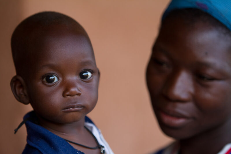 Malnourished in Burkina Faso — Babies living in a region of Burkina faso going through a severe drought show signs of being malnourished. — Africa, West Afri...