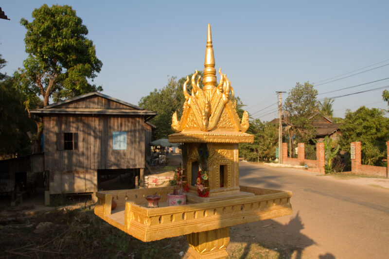 Spirit House in Cambodia — A typical Spirit house sitting outside a home in Cambodia — Cambodia, Spirit House, Ancestor Worship, Death