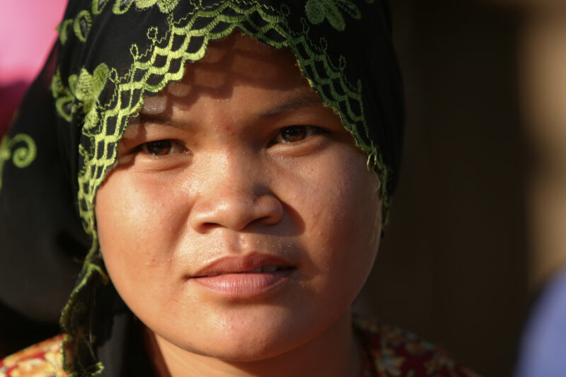 Muslim Woman in Cambodia — Closeup of Muslim Woman in rural Cambodia — Cambodia, woman, women, faces, Muslim