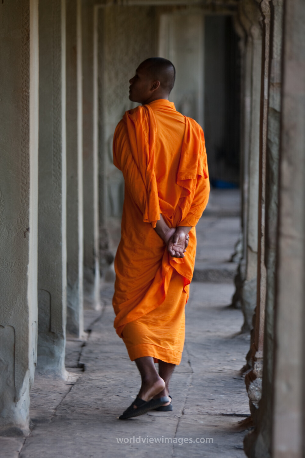 Buddhist Priest at Angkor Wat
