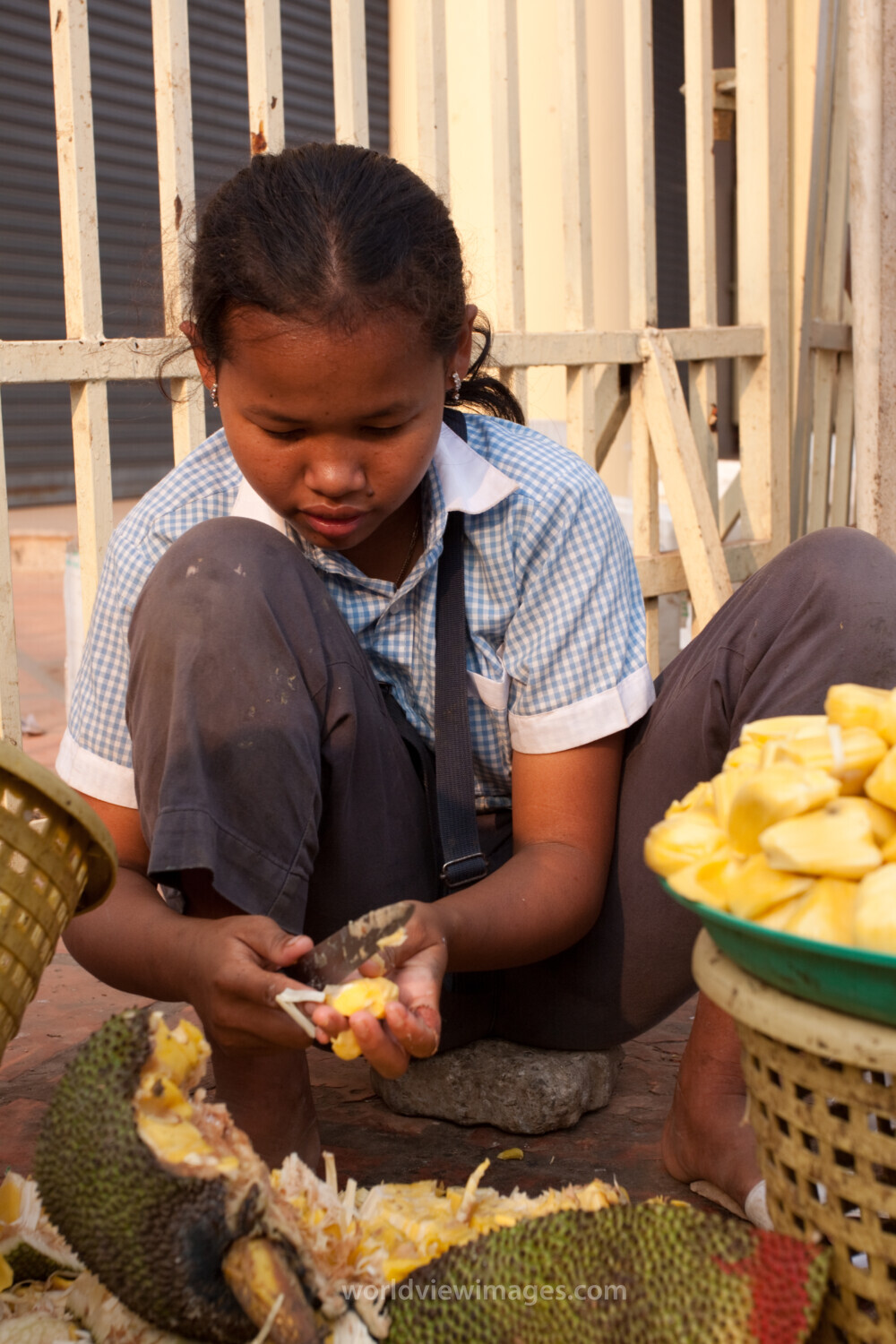 Stock Images of a Floating Village in Cambodia
