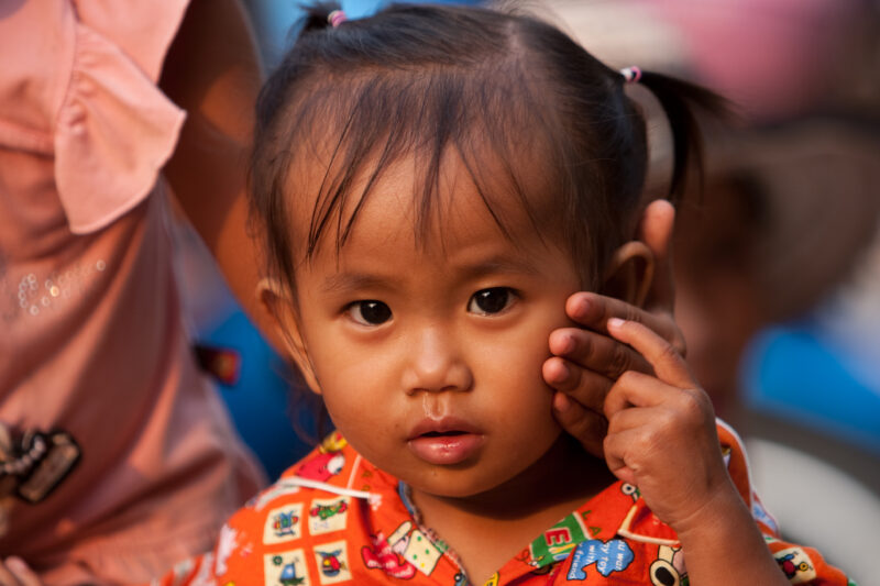 Baby Girl in Cambodia — Faces of children growing up in poverty in rural Cambodia — Cambodia, faces, child, children, poor