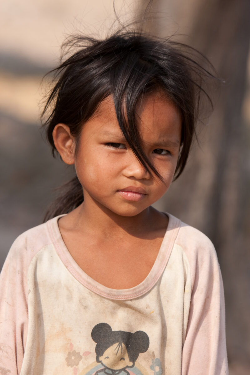 Girl in Cambodia — Faces of children growing up in poverty in rural Cambodia — Cambodia, faces, child, children, poor