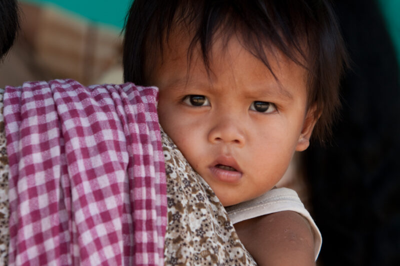Baby in Cambodia — Stock Image of baby in rural Cambodia — Faces, Child, children, Closeup, Cambodia