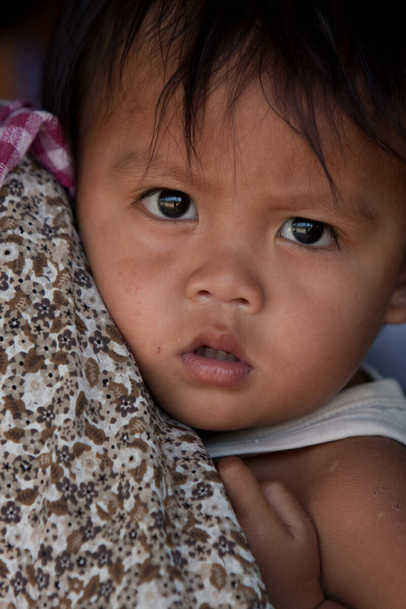 Baby in Cambodia — Stock Image of baby in rural Cambodia — Faces, Child, children, Closeup, Cambodia