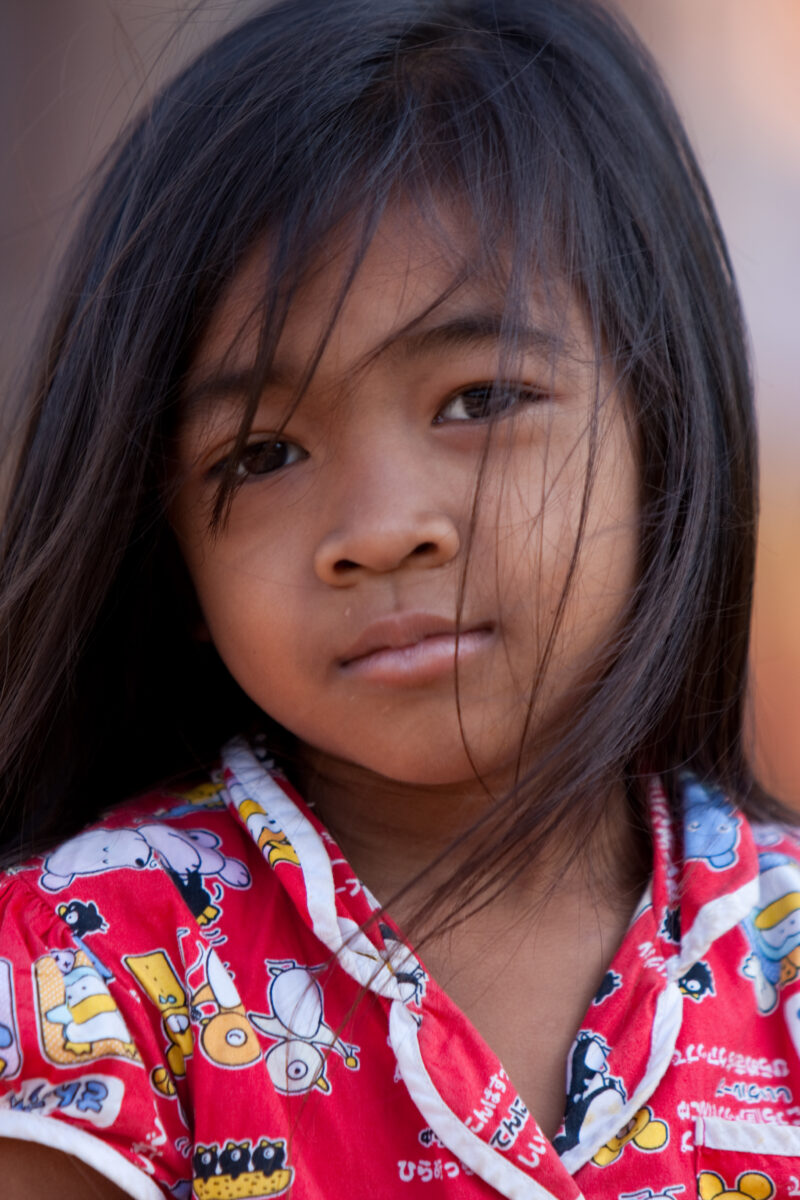 Girl in Cambodia — Stock image of young girl growing up in poverty in rural cambodia — Faces, Cambodia, girl, girls, child