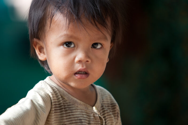 Baby in Cambodia — Stock Image of baby in rural Cambodia — Faces, Child, children, Closeup, Cambodia