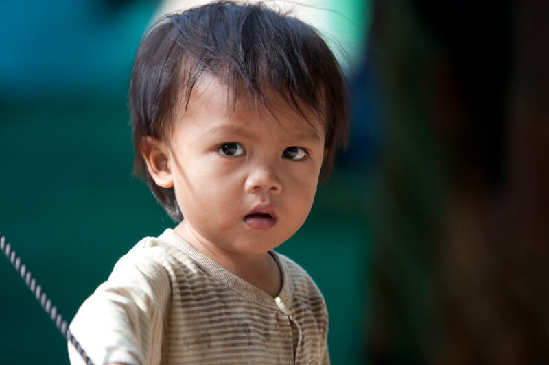 Baby in Cambodia — Stock Image of baby in rural Cambodia — Faces, Child, children, Closeup, Cambodia