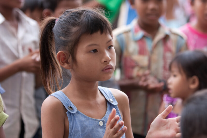Girl in Cambodia — Stock image of young girl growing up in poverty in rural cambodia — Faces, Cambodia, girl, girls, child