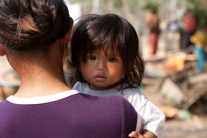 Baby in Cambodia — Stock Image of baby in rural Cambodia — Faces, Child, children, Closeup, Cambodia