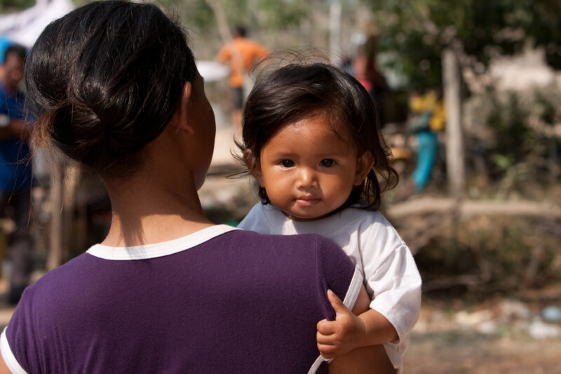 Baby in Cambodia — Stock Image of baby in rural Cambodia — Faces, Child, children, Closeup, Cambodia